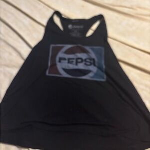 Pepsi Black Graphic Racerback Tank Top